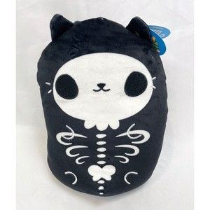 Cats vs‎ Pickles Black Skelecat Skeleton Cat 8” Stuffed Animal Plush Beanbag #37